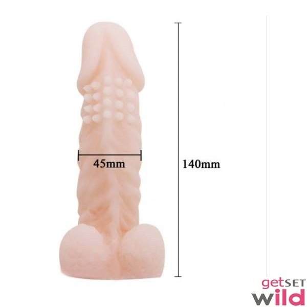 Brave Man 6 Inches Cyber Skin Penis Sleeve with Balls