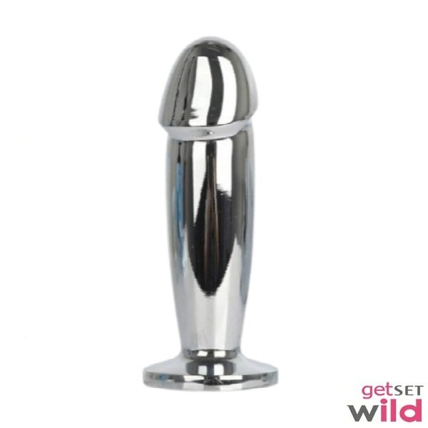 DICKZ Anal Vibrating Stainless Steel Butt Plug With USB