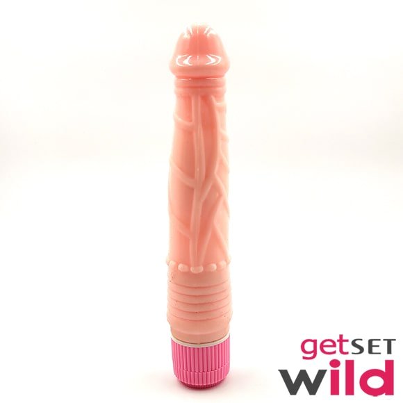 Pink Cap Stud Naughty Boy Vibrating Dildo 7
