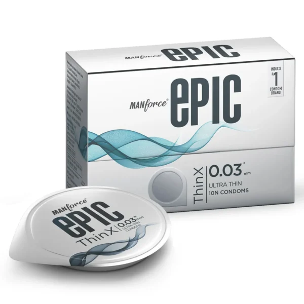 Epic ThinX Silicon Ultra Thin Condoms, Lubricated Latex Condoms